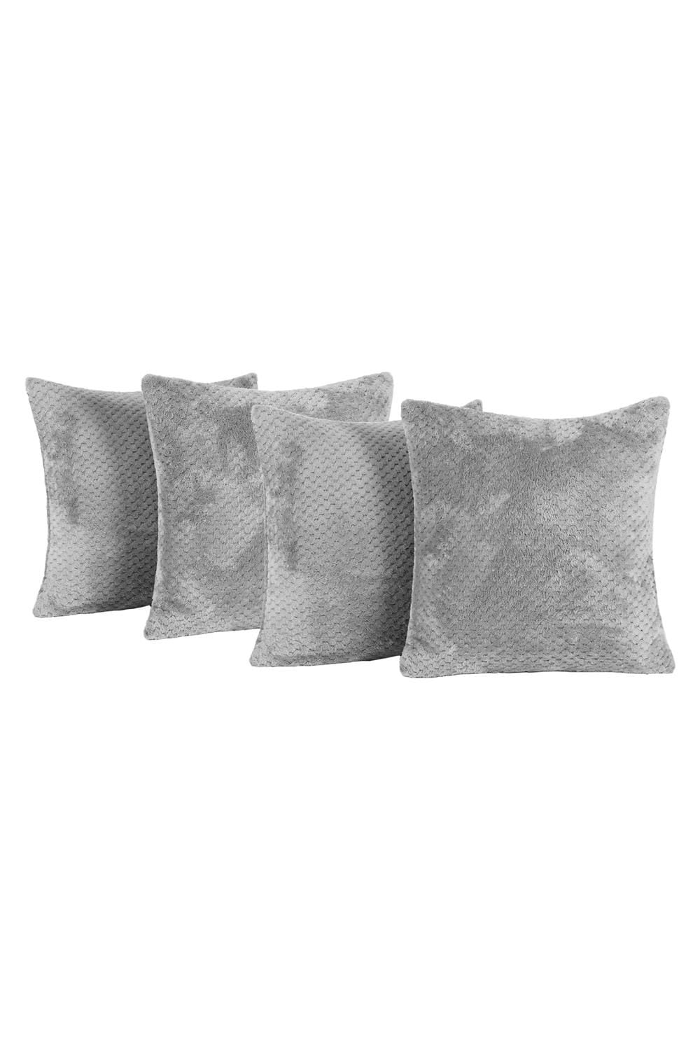 OHS 4 Pack of Waffle Fleece Square Cushion Covers image 1