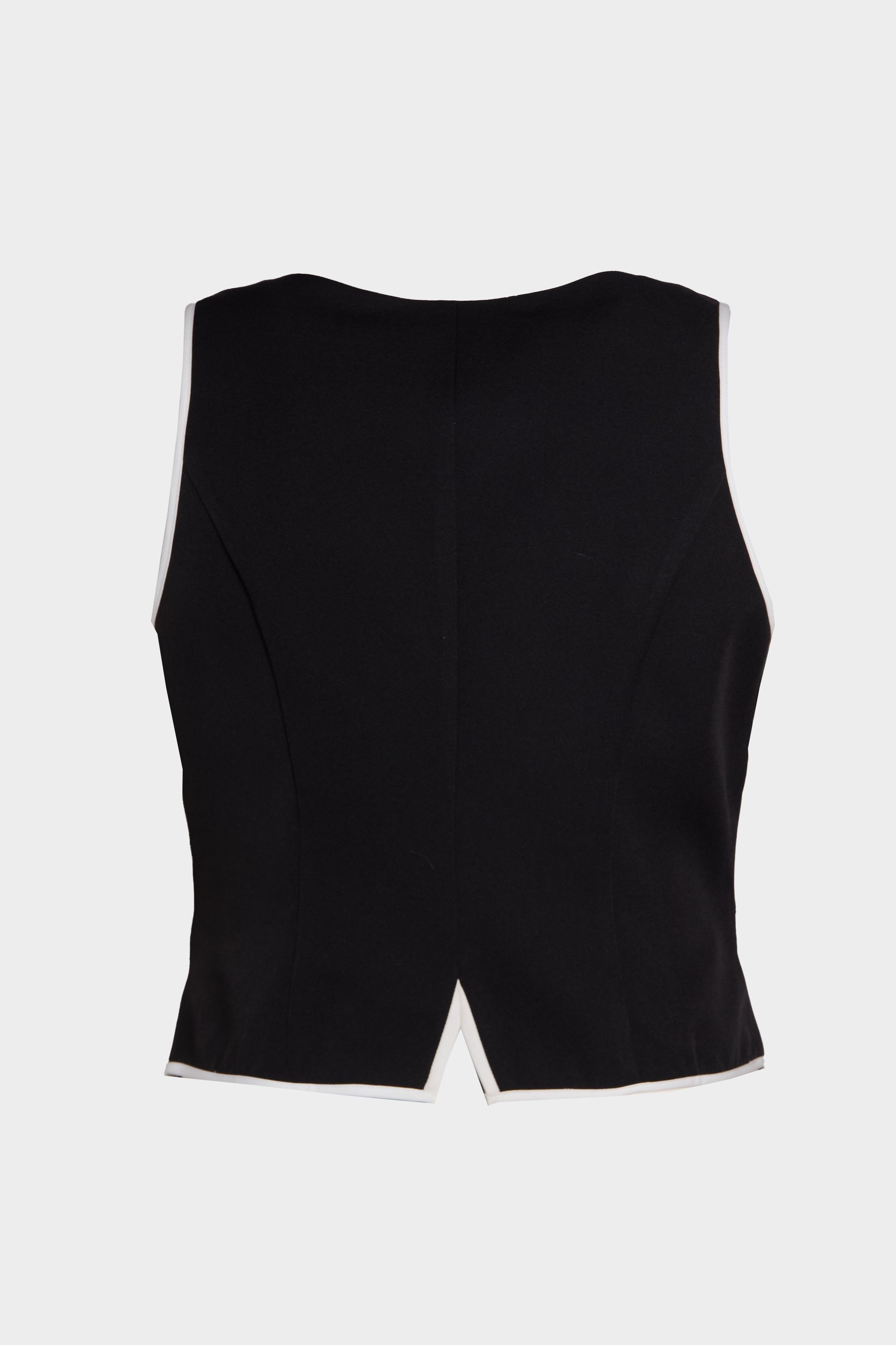 NastyGal Plus Tailored Contrast Piped Vest Mono image 4