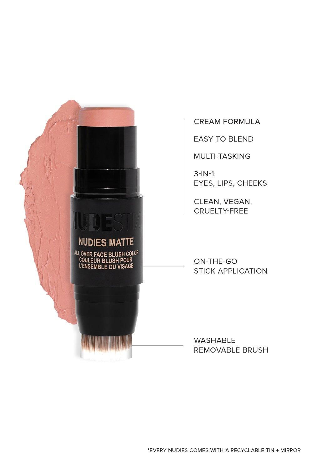 Nudestix Nudies All Over Face Matte Blush Bare Back image 4