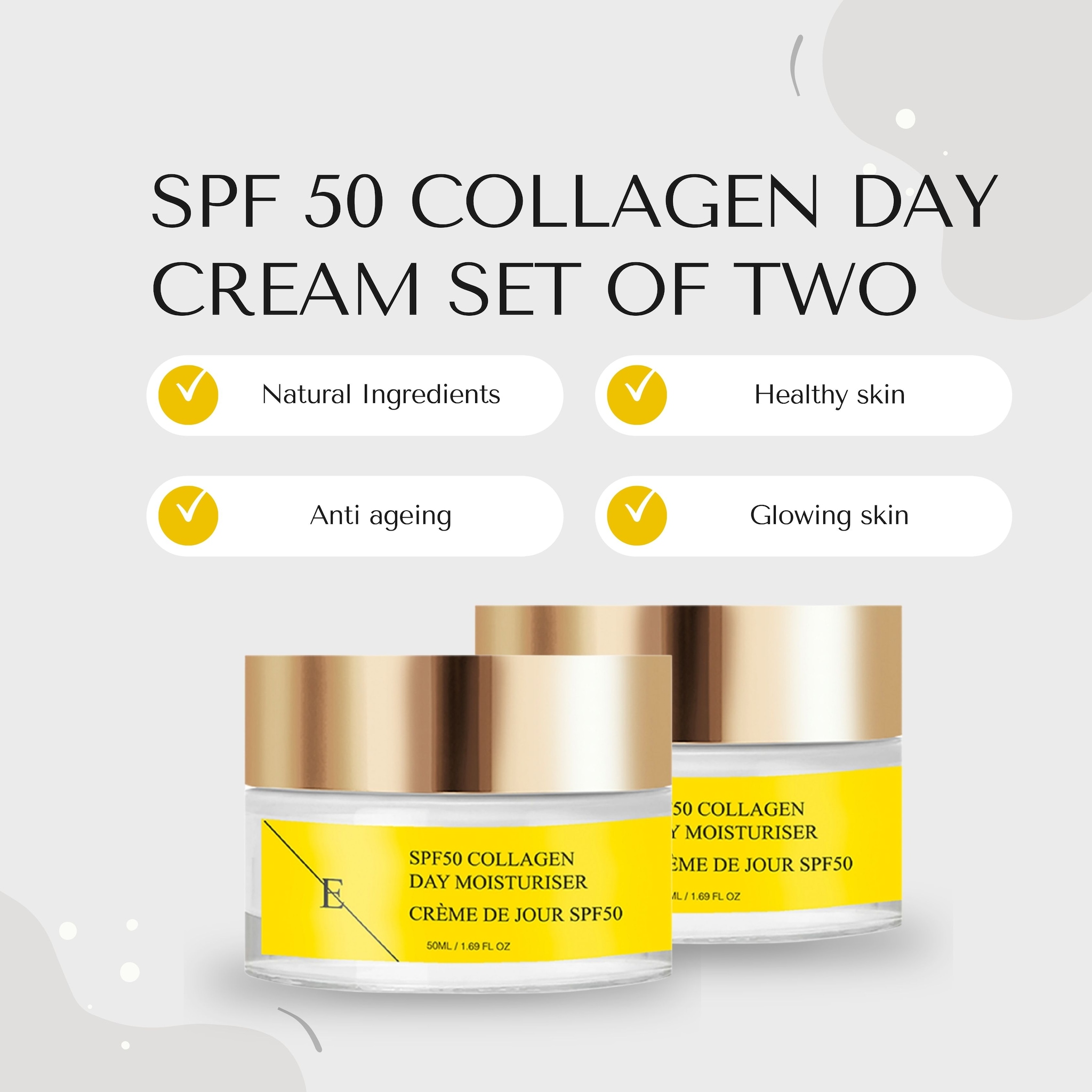 Erth Skin London 2x SPF 50 Collagen Day Cream 50ml image 4