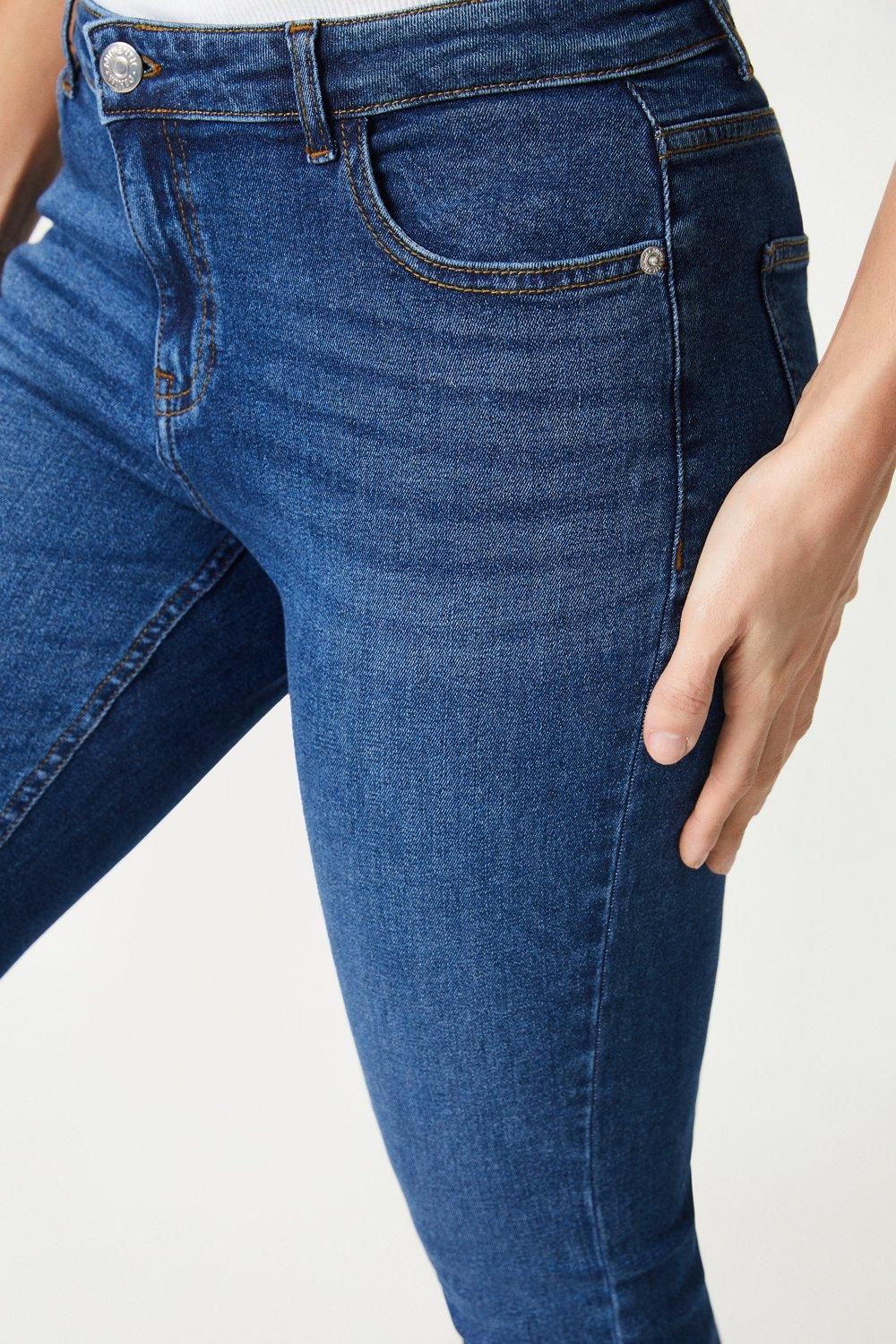 Dorothy Perkins Petite Comfort Stretch Slim Jeans Mid Wash image 2