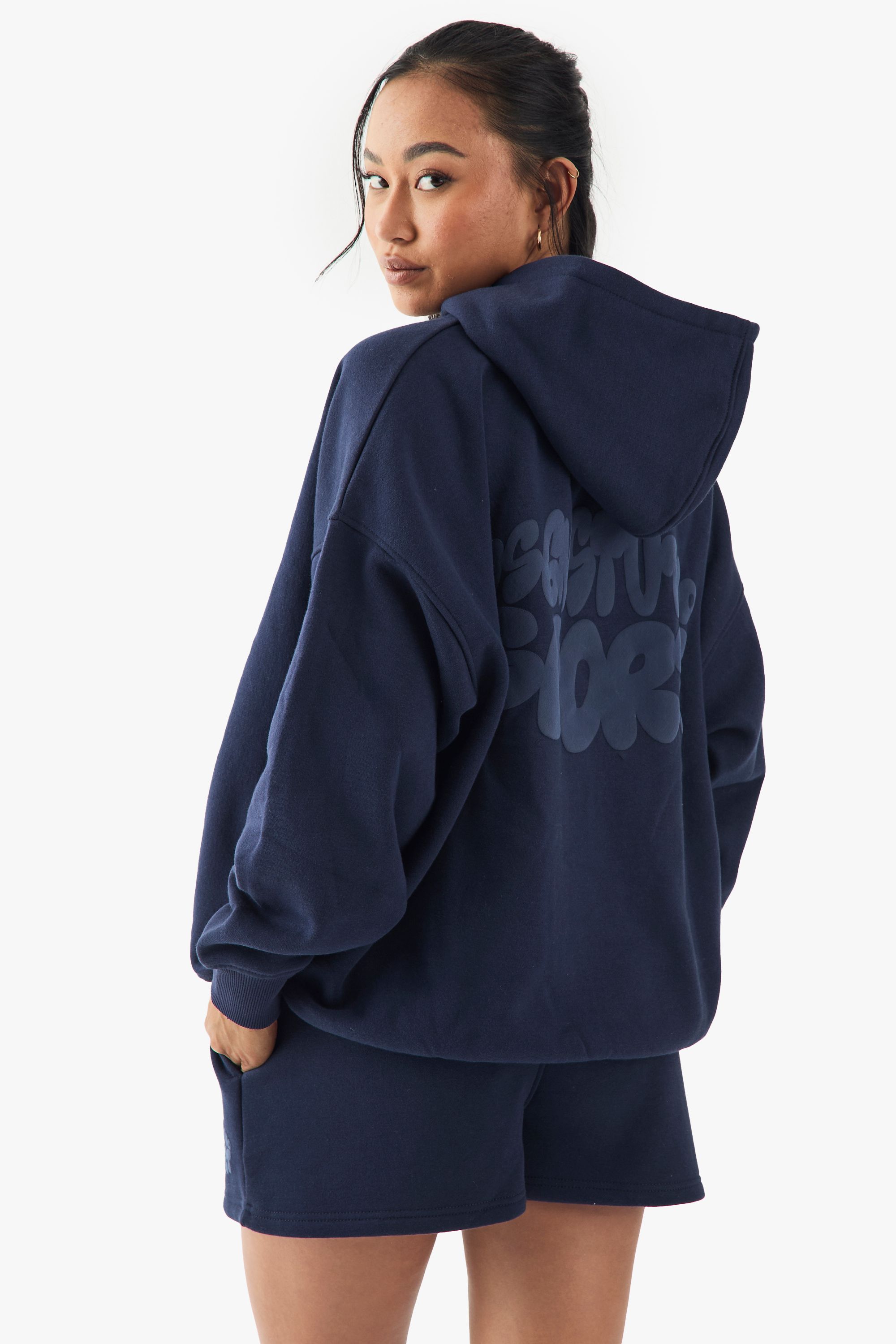 DSGN Studio DSGN Studio Sport Bubble Print Sweat Short Navy image 2