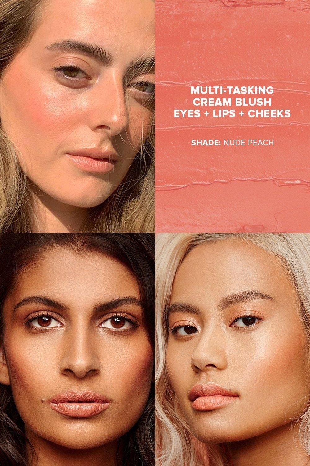 Nudestix Nudies All Over Face Matte Blush Nude Peach image 4
