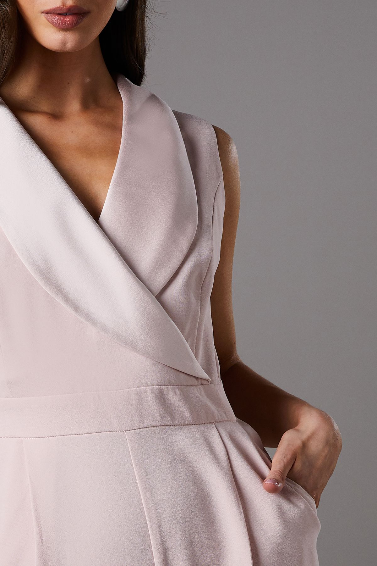 Coast Crepe Wrap Jumpsuit Blush image 4