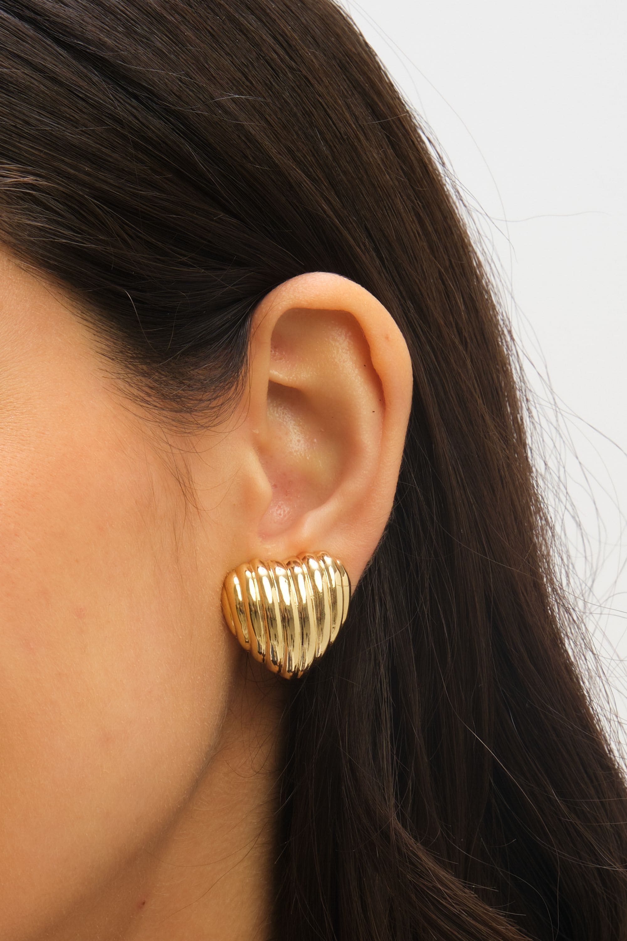 Jon Richard Ridge Puff Heart Clip Earrings image 4