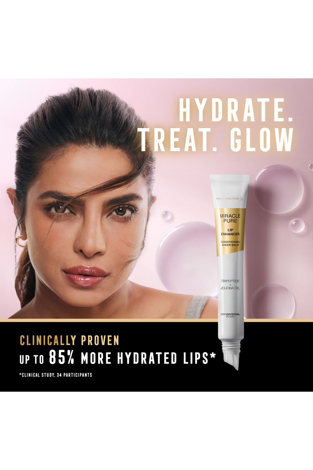 Max Factor Miracle Pure Lip Enhancer Hydrating Lip Balm Vital Rose image 3