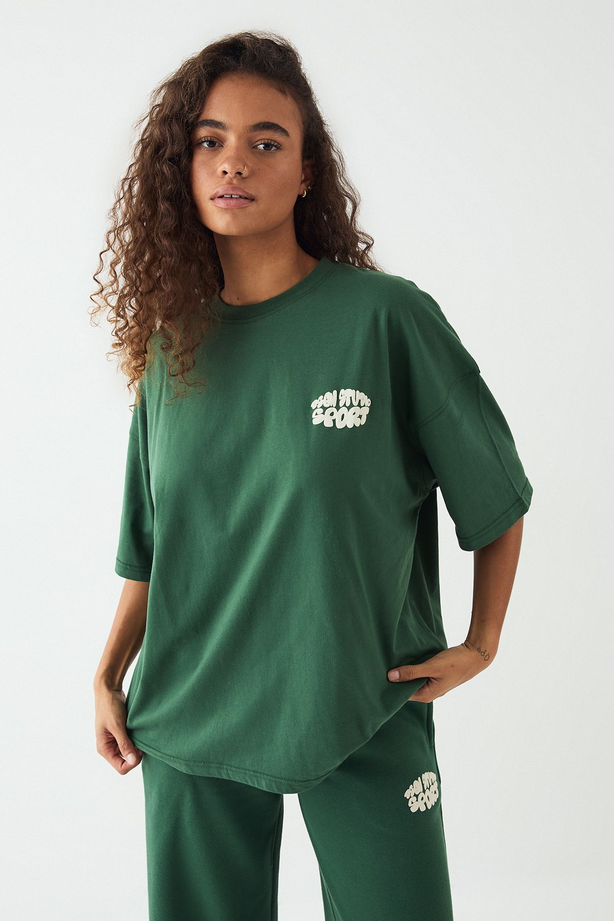 DSGN Studio DSGN Studio Sport Bubble Oversized T-Shirt Forest image 1