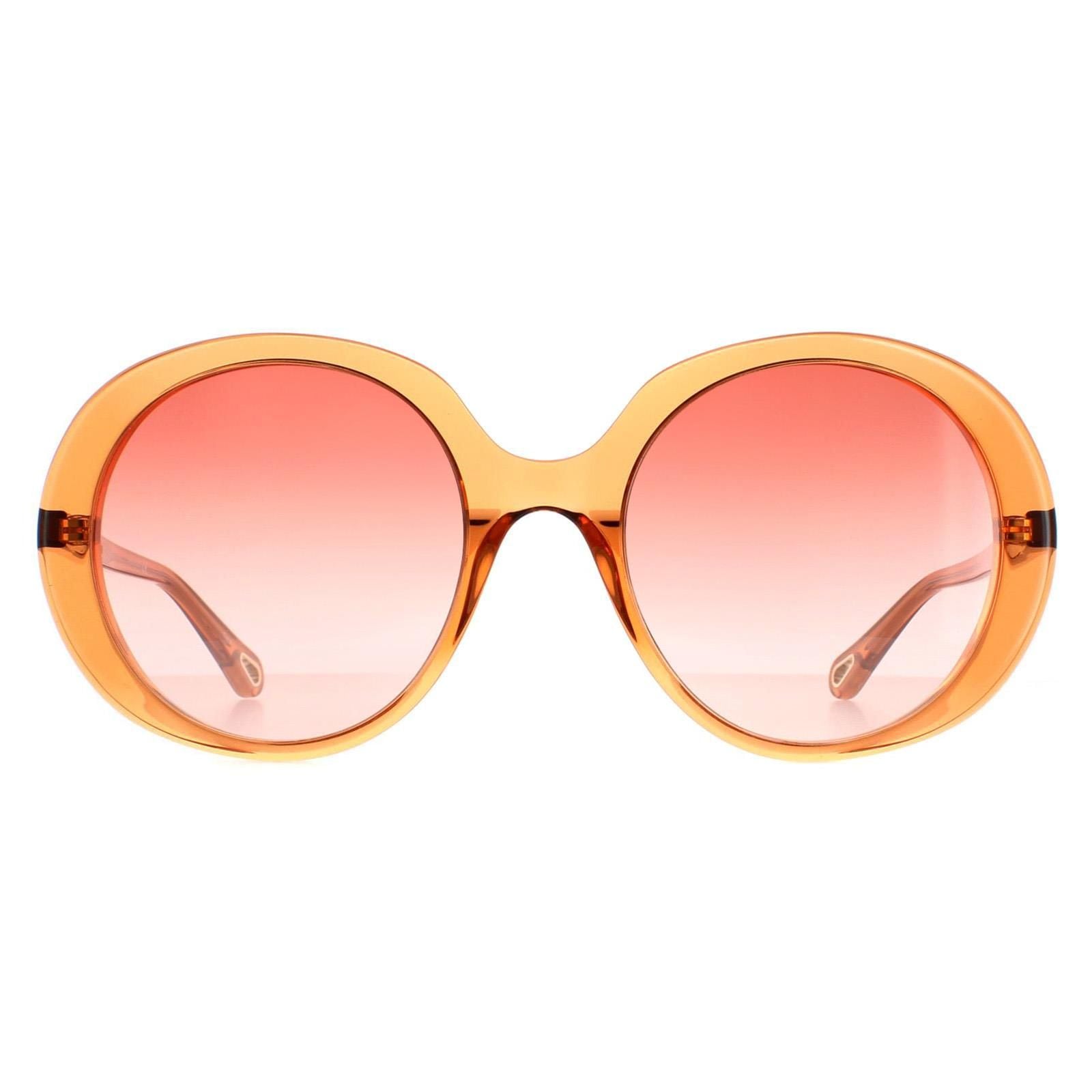 Chloe Oval Transparent Dark Orange Orange Gradient CH0007S