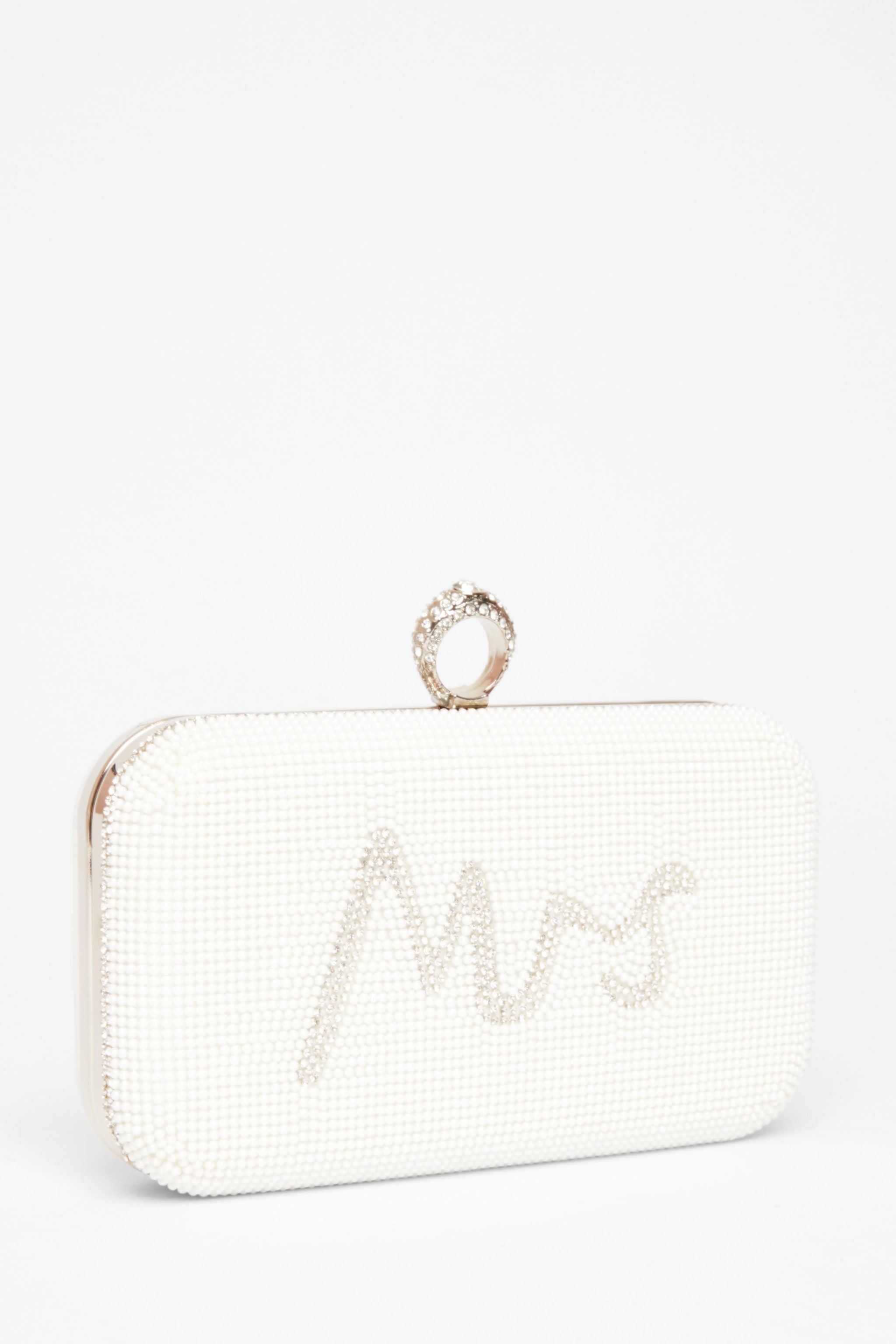 Quiz White Bridal Box Bag image 1