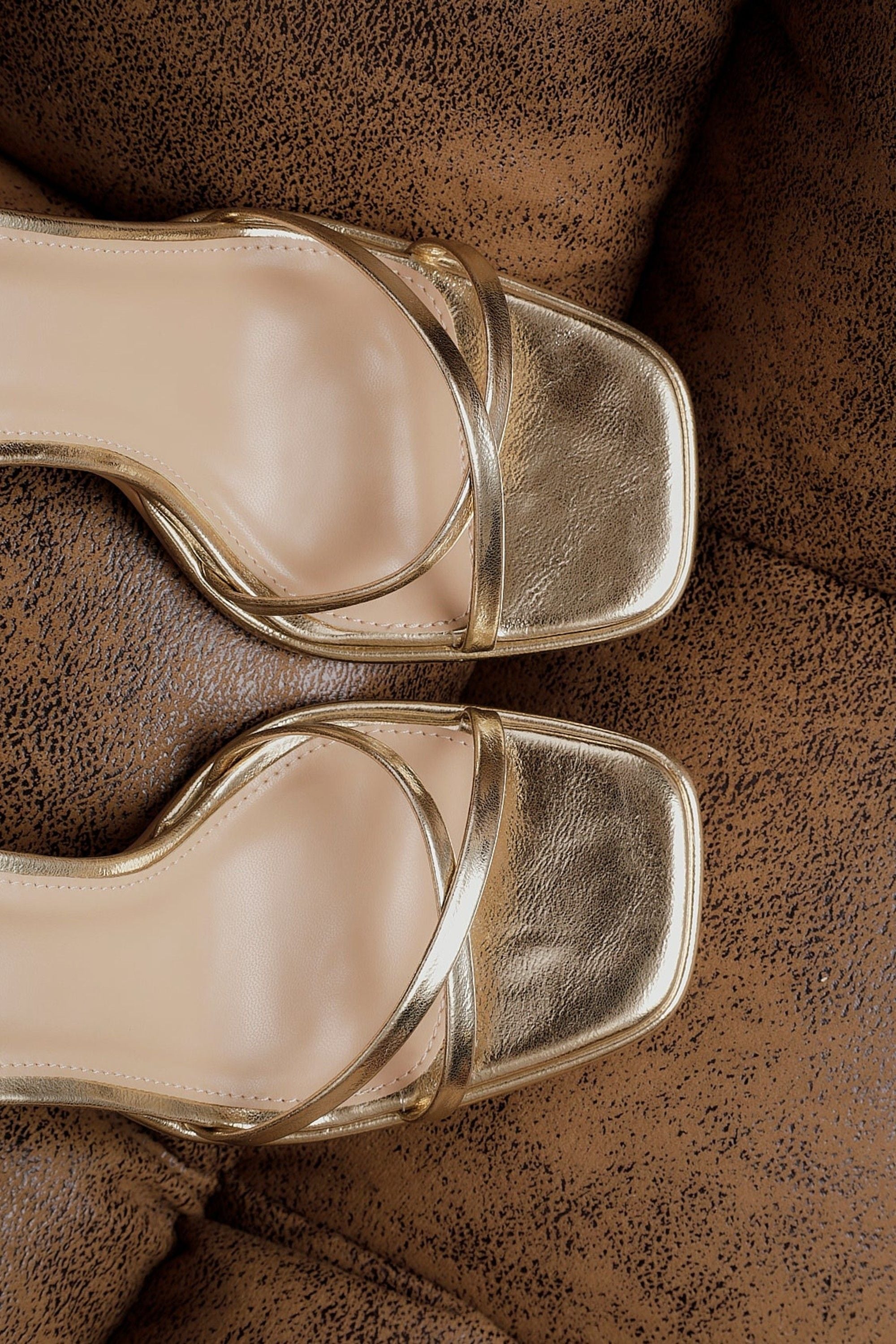 Linzi Verve Gold Crossover Stiletto Heel image 6