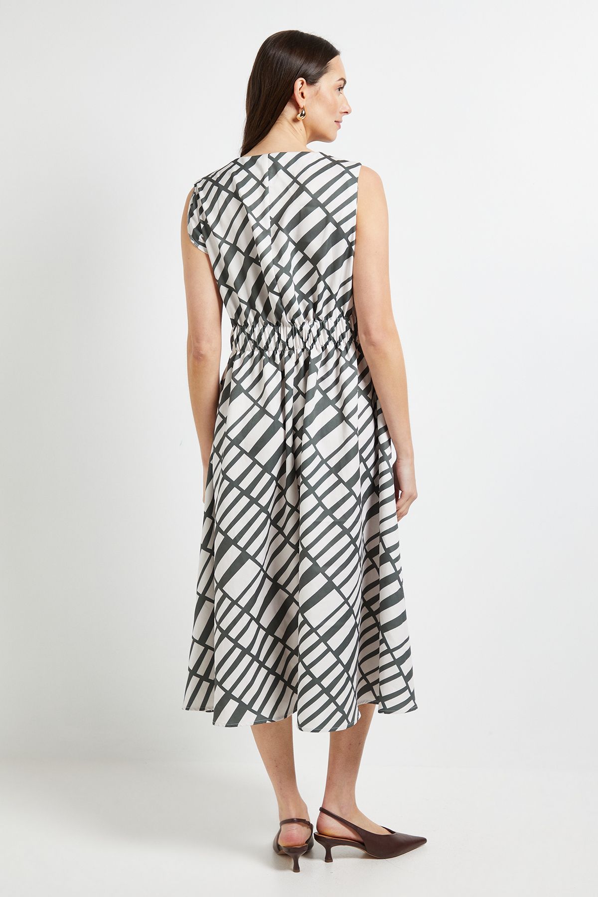 Principles Trapeze Midi Dess Khaki image 3