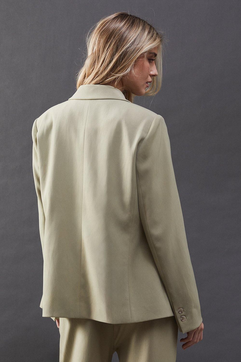 Warehouse Premium Single Breasted Blazer Green image 3