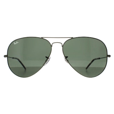 Ray-Ban Aviator Matte Transparent Green G-15 Green Aviator RB3025