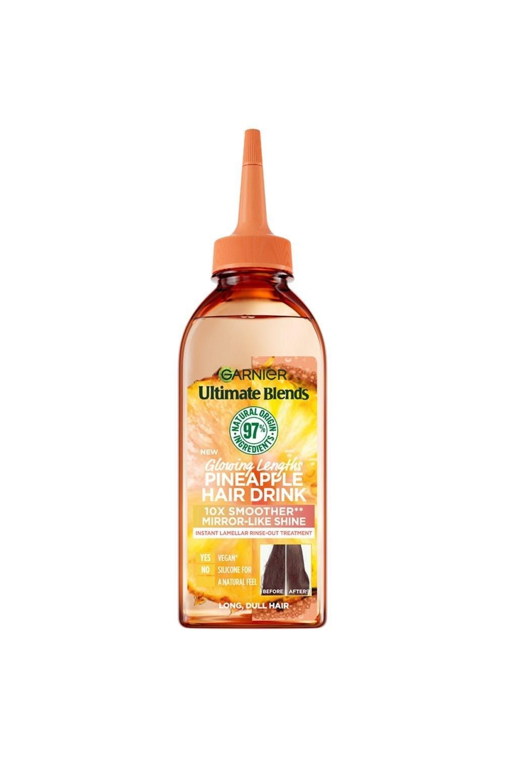 Garnier Ultimate Blends Glowing Lengths Pineapple Hair Drink Liquid Conditioner For Dull Hair Multi image 1