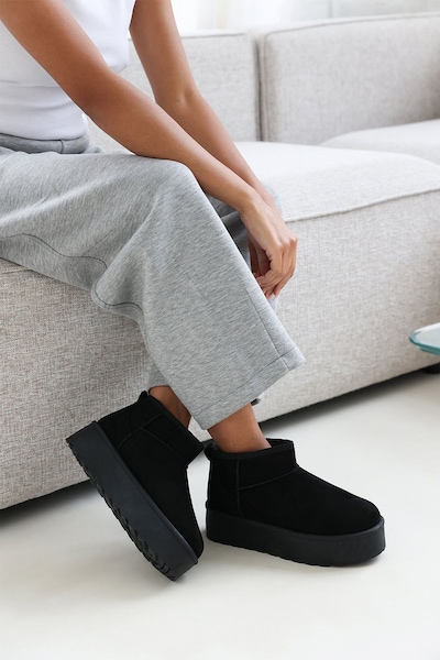 Where's That From 'Janessa' Mini Faux-Suede Fur Lined Platform Ankle Boot