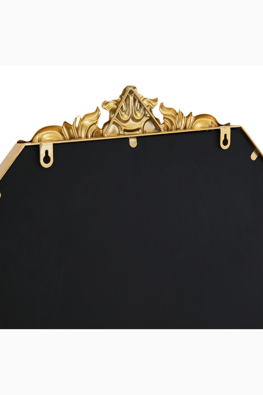 Living and Home 80cm W x 180cm H Gold Wave Carved Metal Framed Decorative Full-Length Mirror image 6