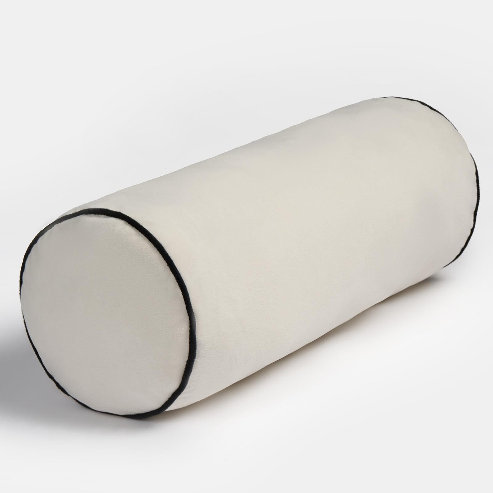 OHS Bolster Cushion Matte Velvet Filled Bedroom Sofa Plump Decorative Scatter Pillow image 5