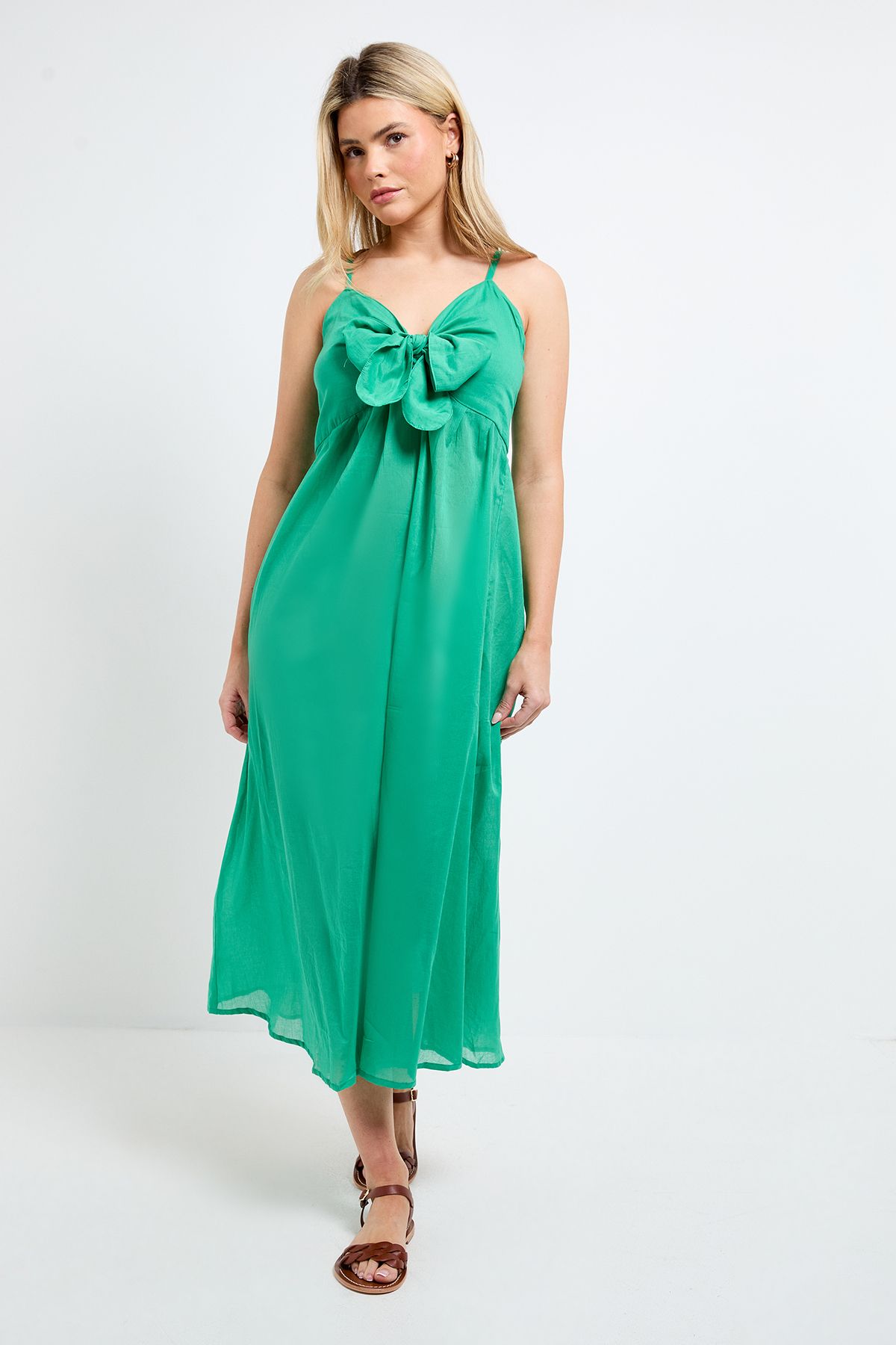 Dorothy Perkins Strappy Maxi Dress With Bow Green image 4